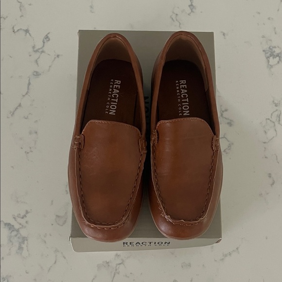 Kenneth Cole Reaction Tan Leather Loafers - Picture 1 of 6